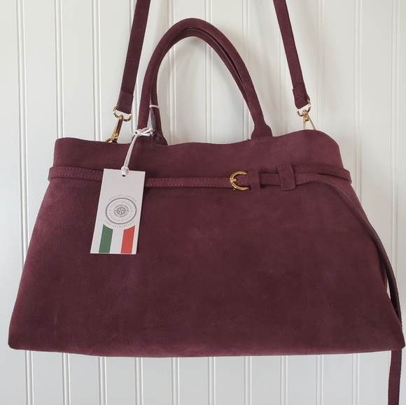 Viola Castellani Ciao! Suede Leather Bag NWT - Picture 2 of 13